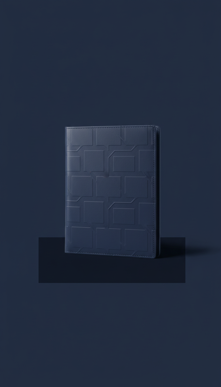 Folio de piel con sello distintivo